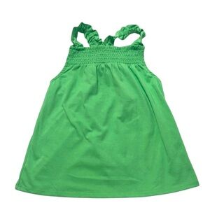 New Tommy Bahama Girl’s Smocked Ruffle Tank Top Green Size Large 10-12 NWT